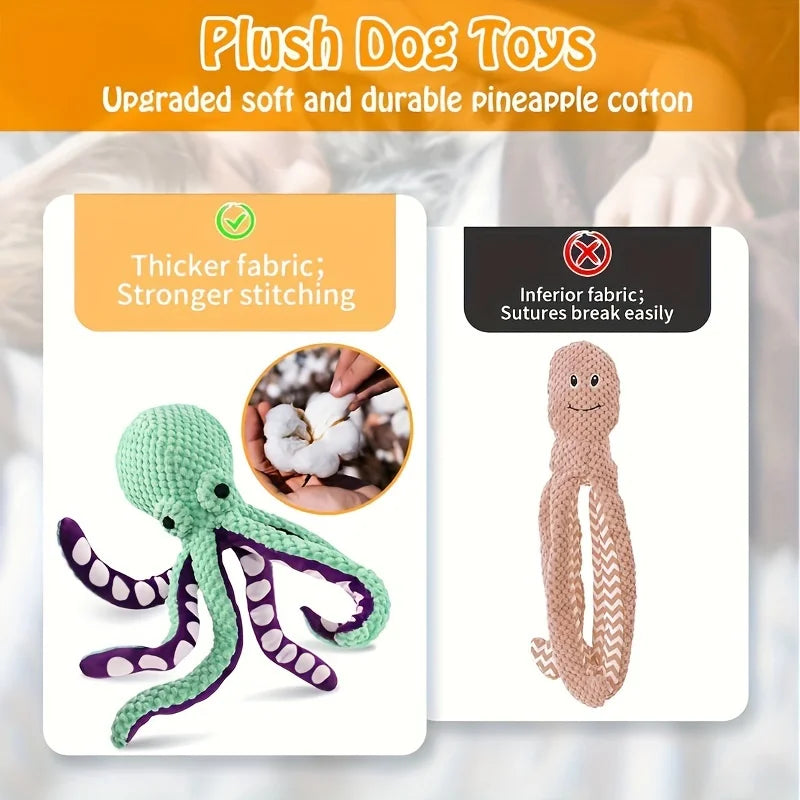 Durable Octopus Plush Dog Toy