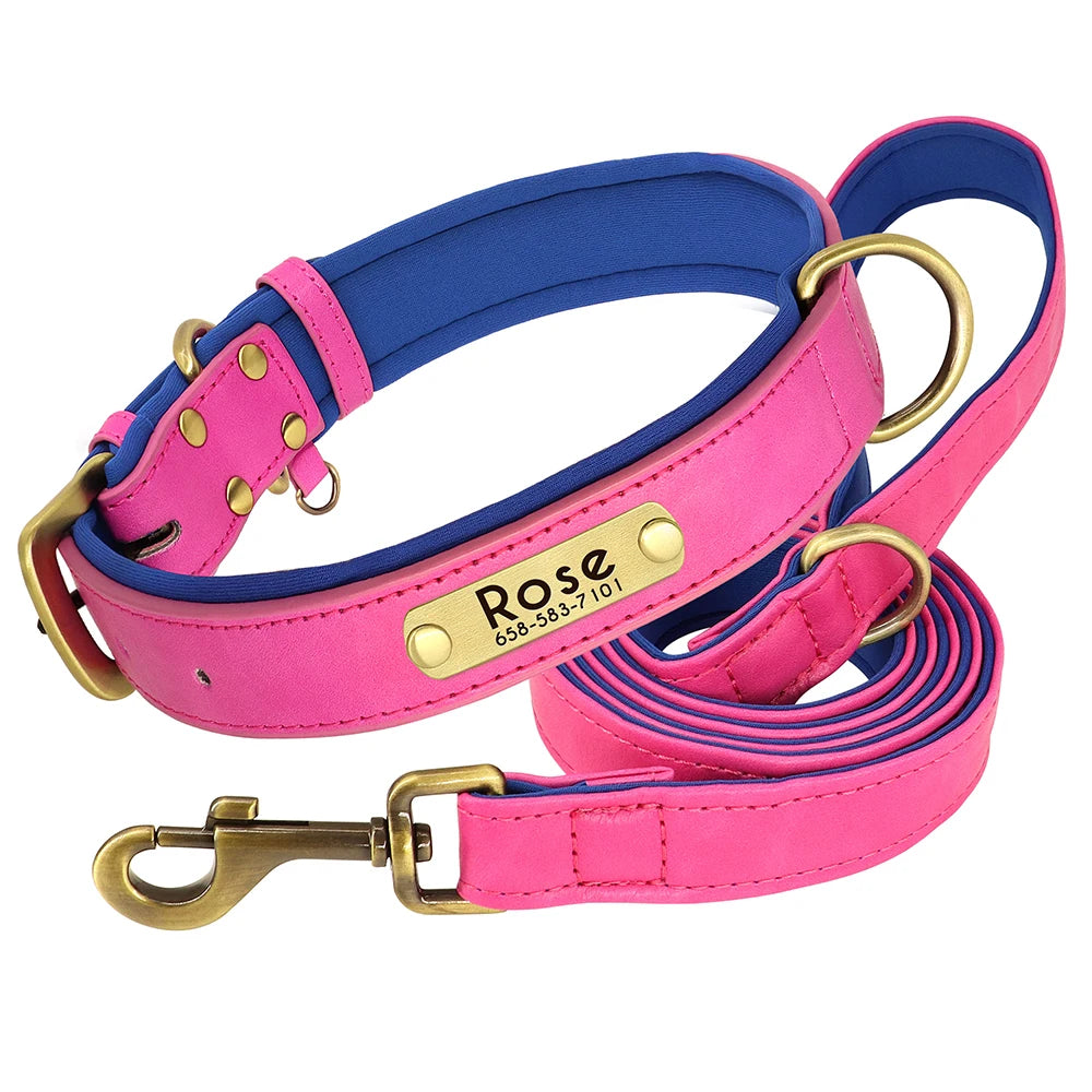 Customized Soft Padded Leather Collar