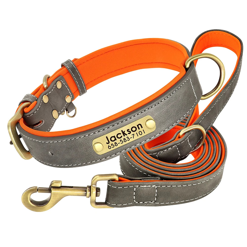 Customized Soft Padded Leather Collar