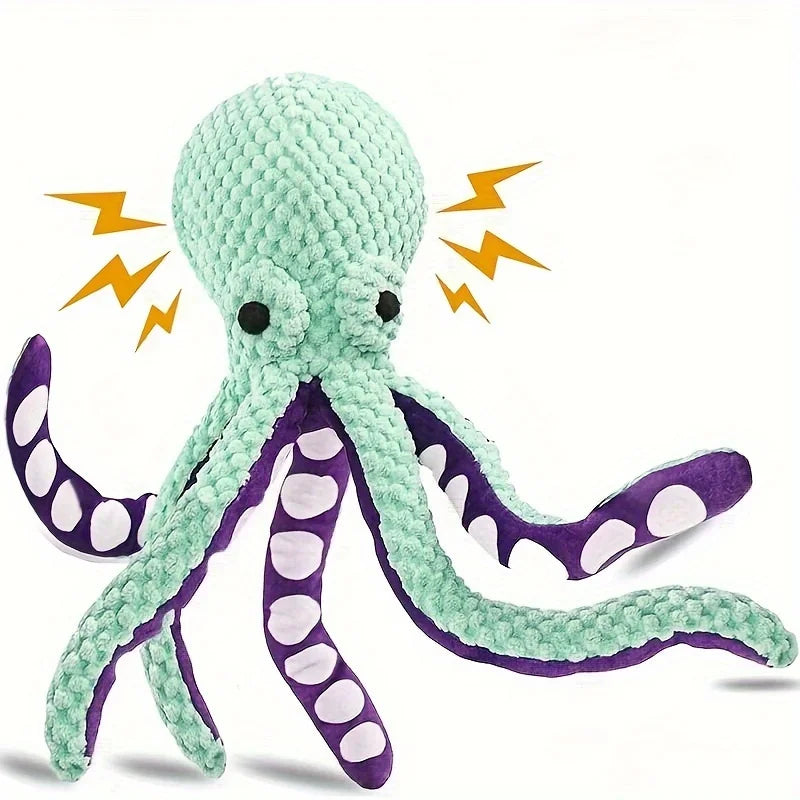 Durable Octopus Plush Dog Toy