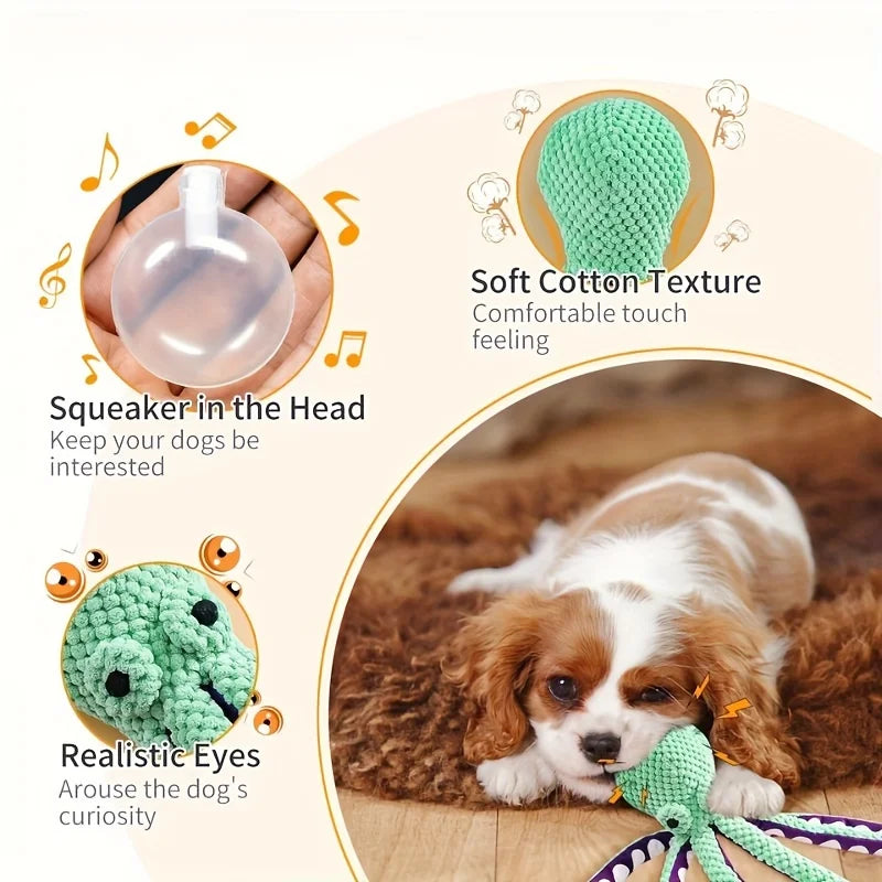 Durable Octopus Plush Dog Toy