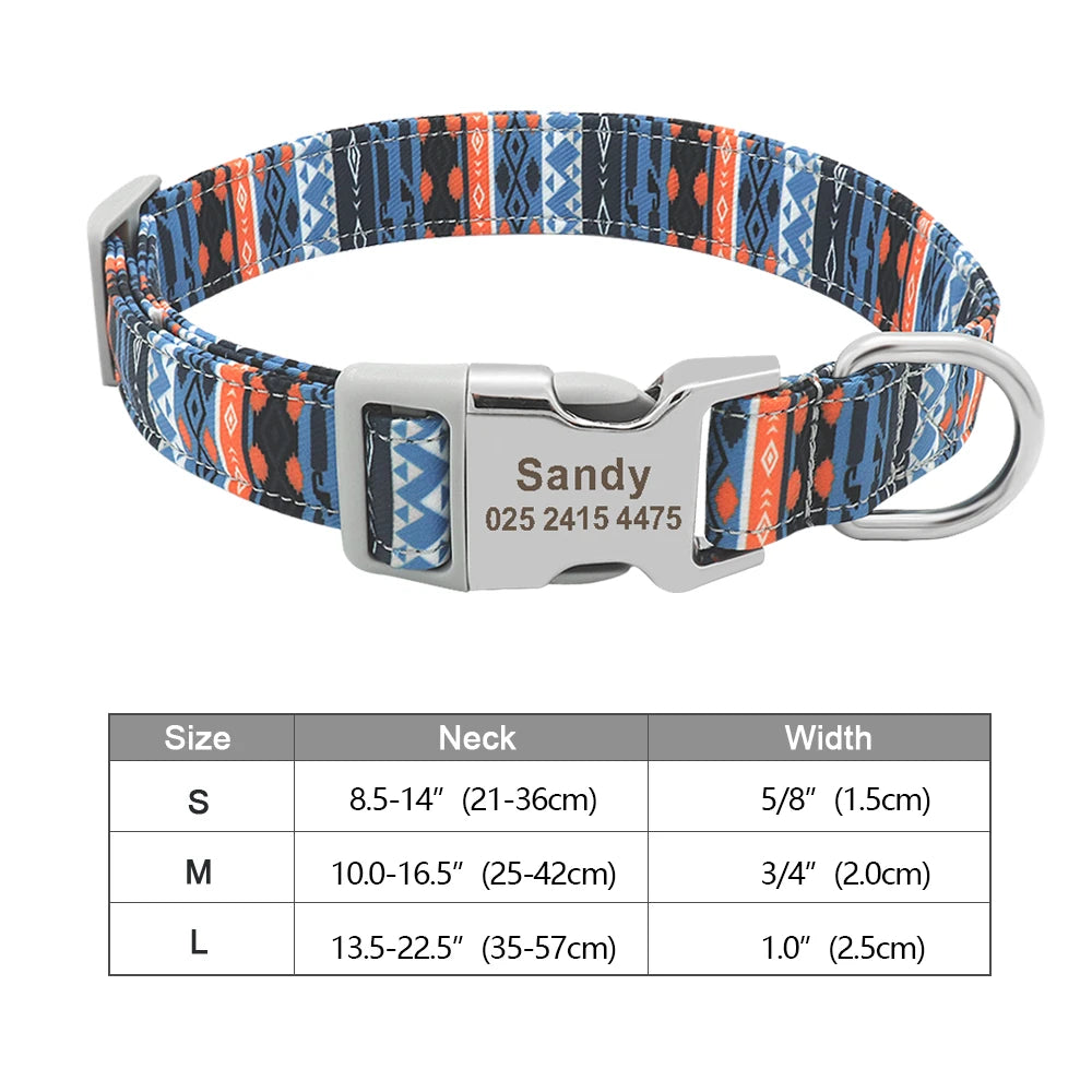 Personalized Dog Collar With Printed ID