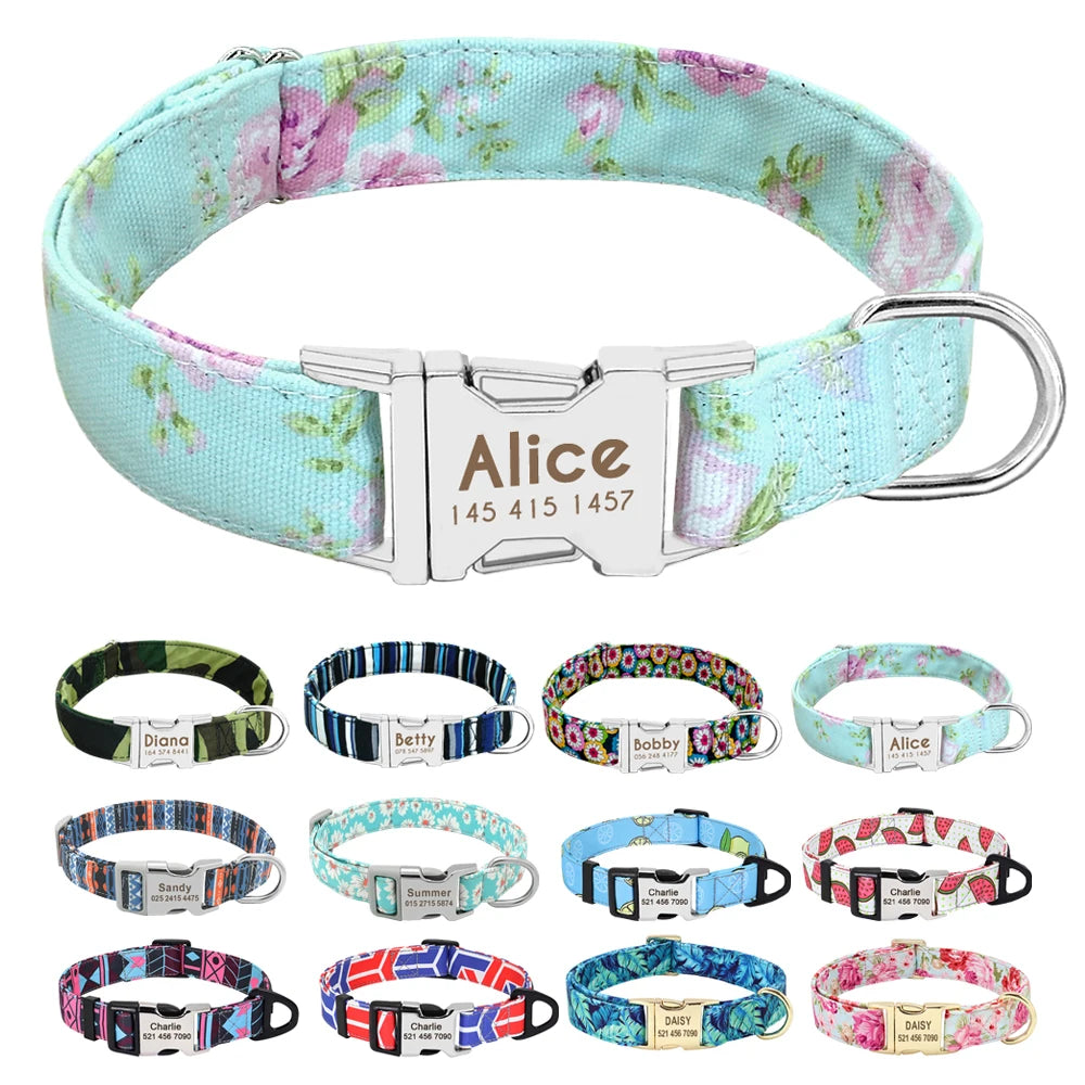 Personalized Dog Collar With Printed ID