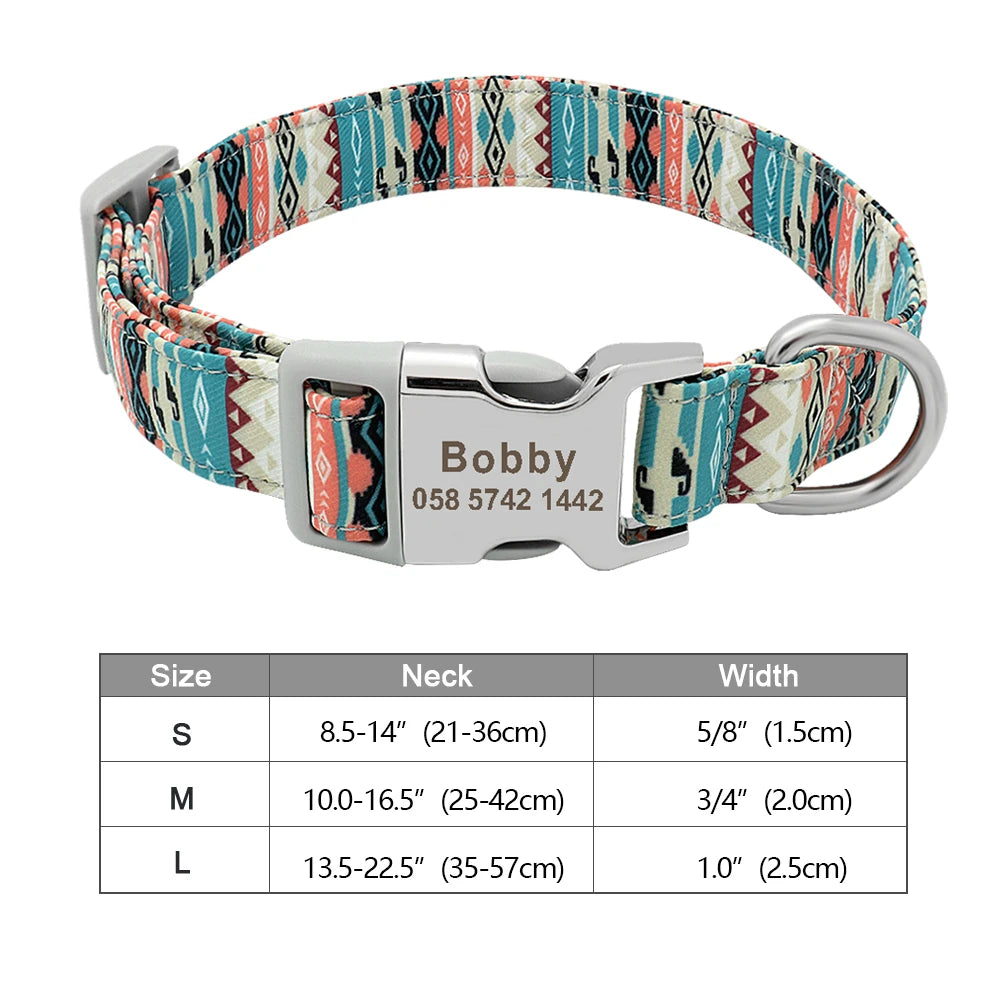 Personalized Dog Collar With Printed ID