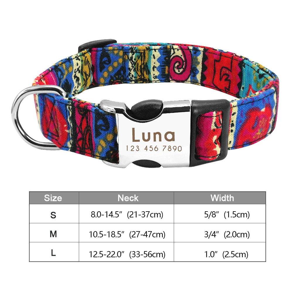 Personalized Dog Collar With Printed ID