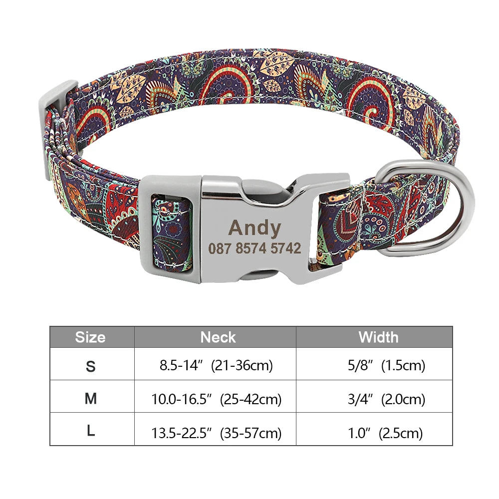 Personalized Dog Collar With Printed ID