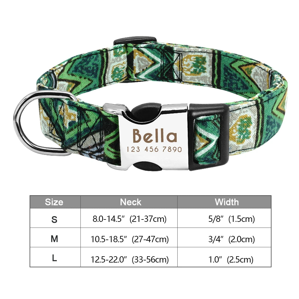 Personalized Dog Collar With Printed ID