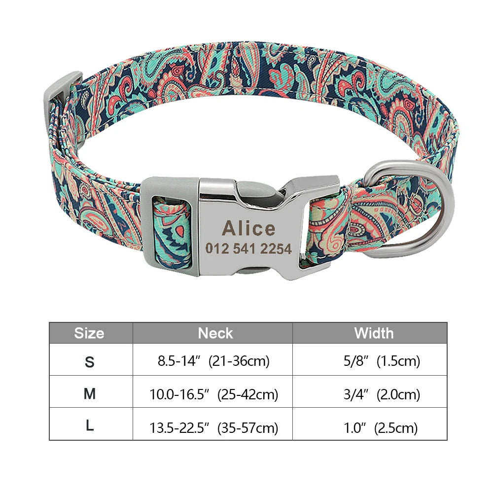 Personalized Dog Collar With Printed ID