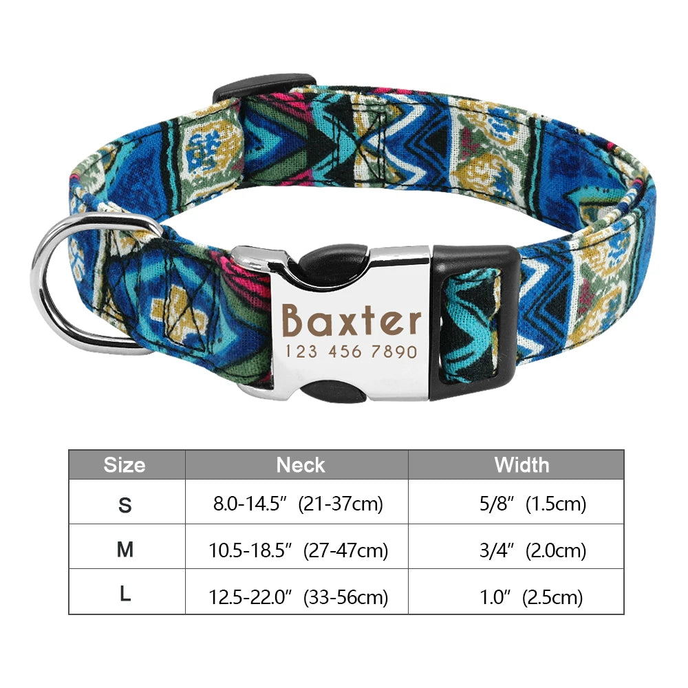 Personalized Dog Collar With Printed ID