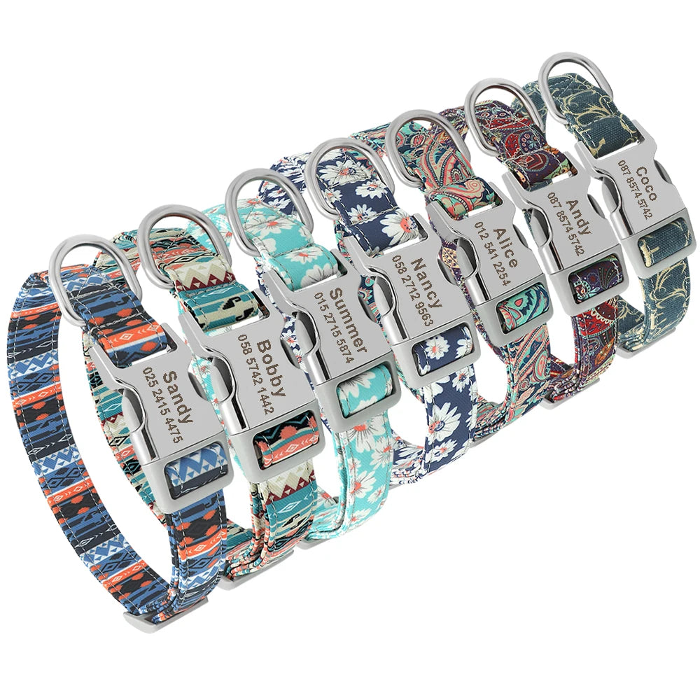 Personalized Dog Collar With Printed ID