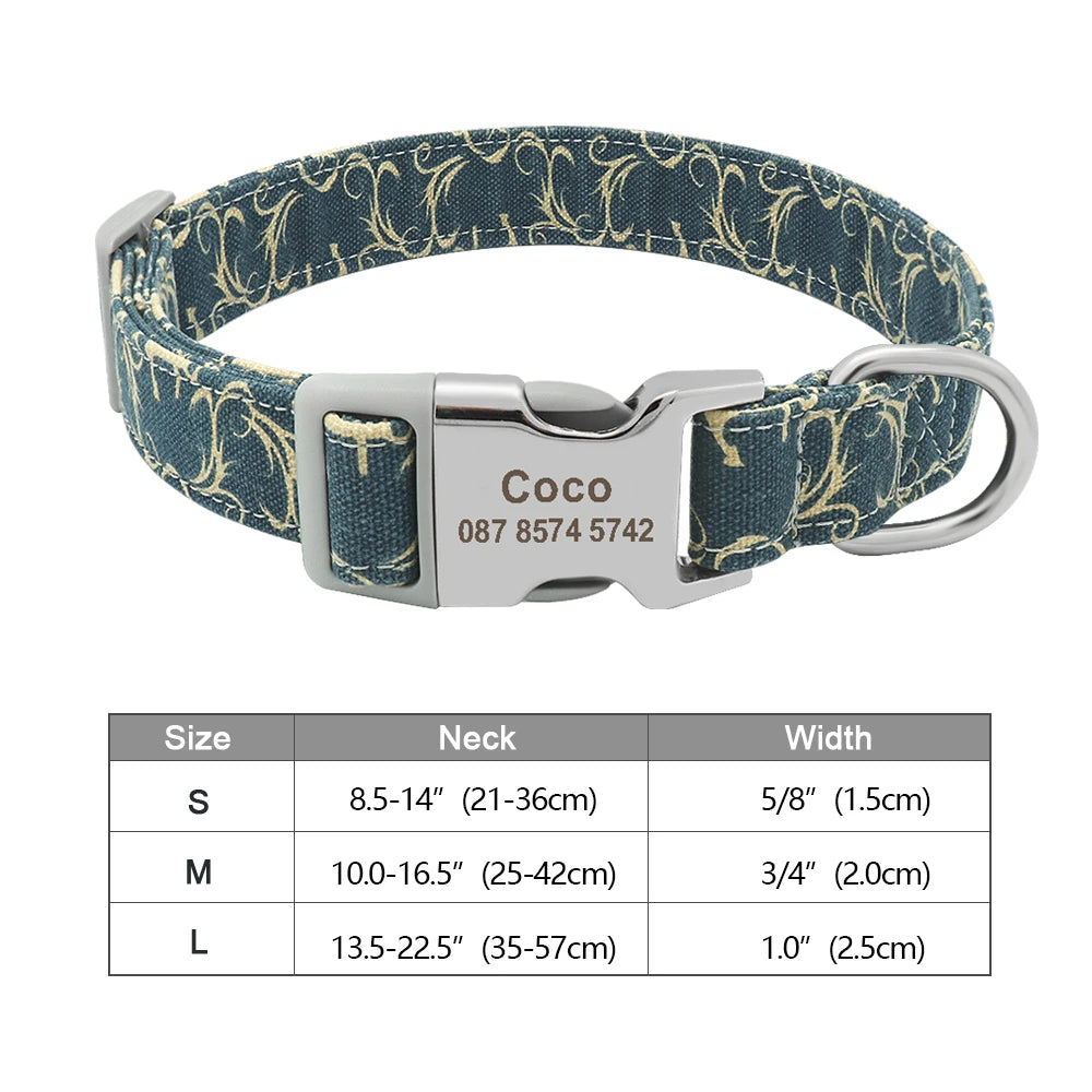Personalized Dog Collar With Printed ID