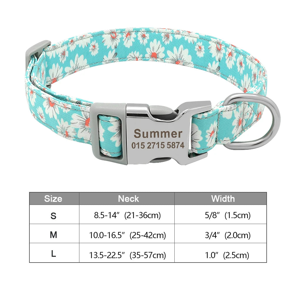 Personalized Dog Collar With Printed ID
