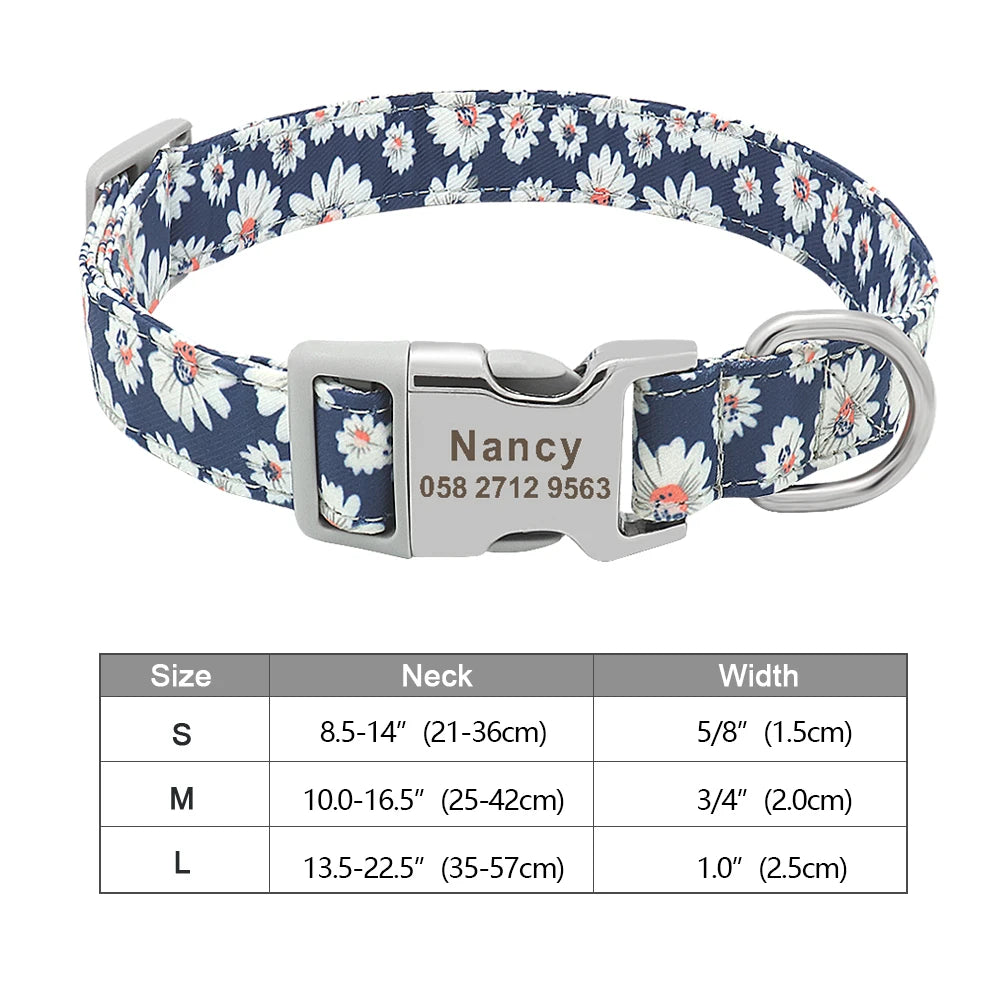 Personalized Dog Collar With Printed ID
