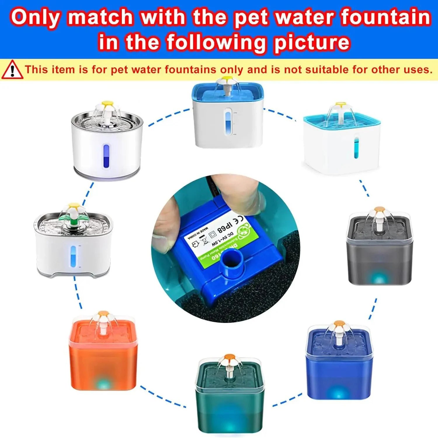 Pet Water Pump With LED Light