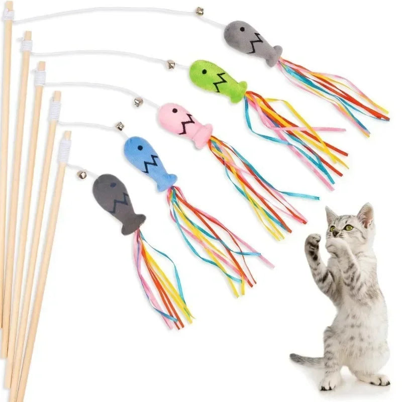 Interactive Elastic String Cat Stick