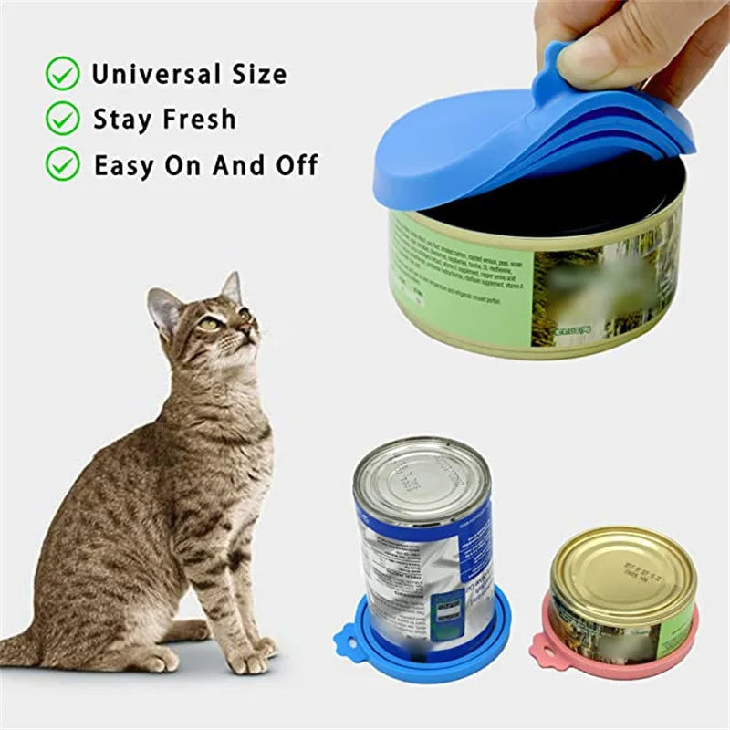 Reusable Pet Food Can Cover and Spoon
