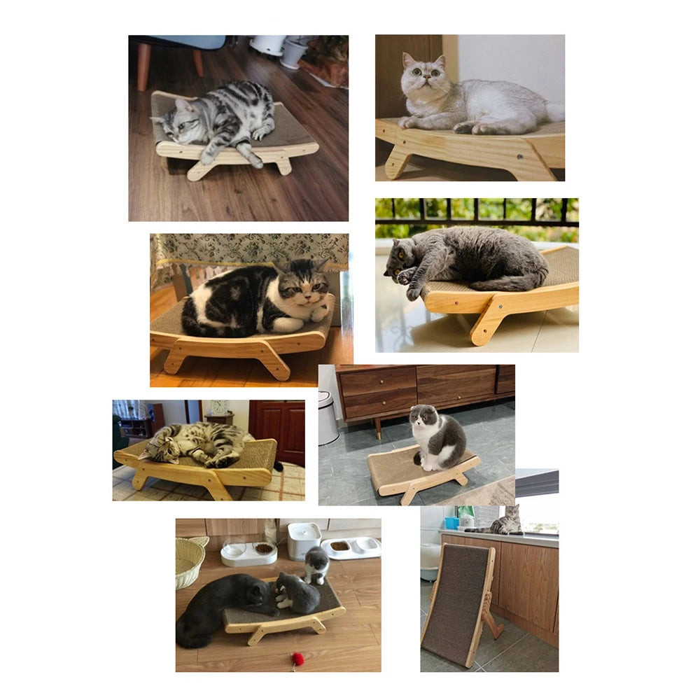 Cat Scratcher Board Wooden Frame