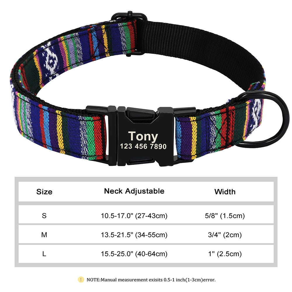 Personalized Dog Collar With Printed ID