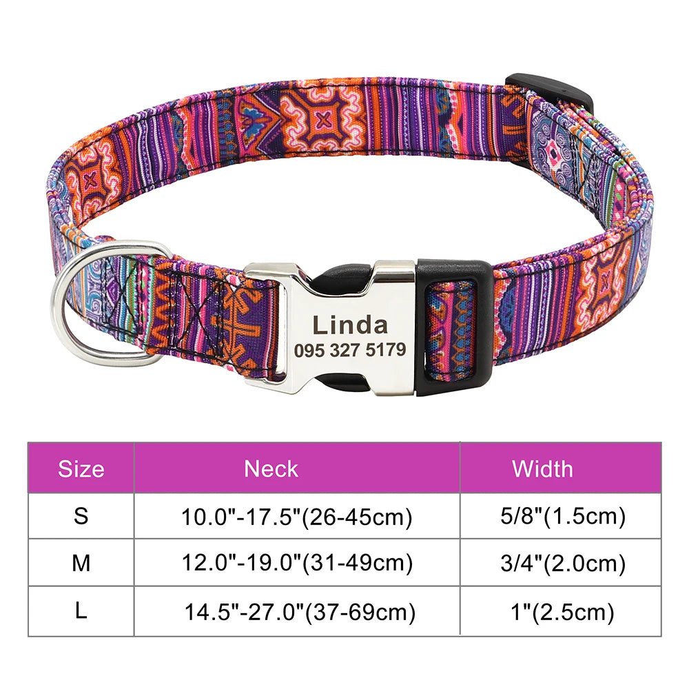 Personalized Dog Collar With Printed ID
