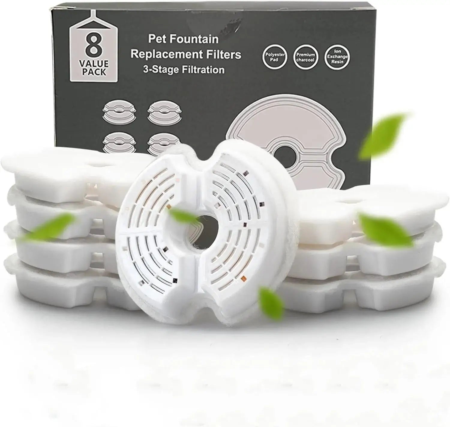 Pet Water Dispenser Filter - 4/8 Packs