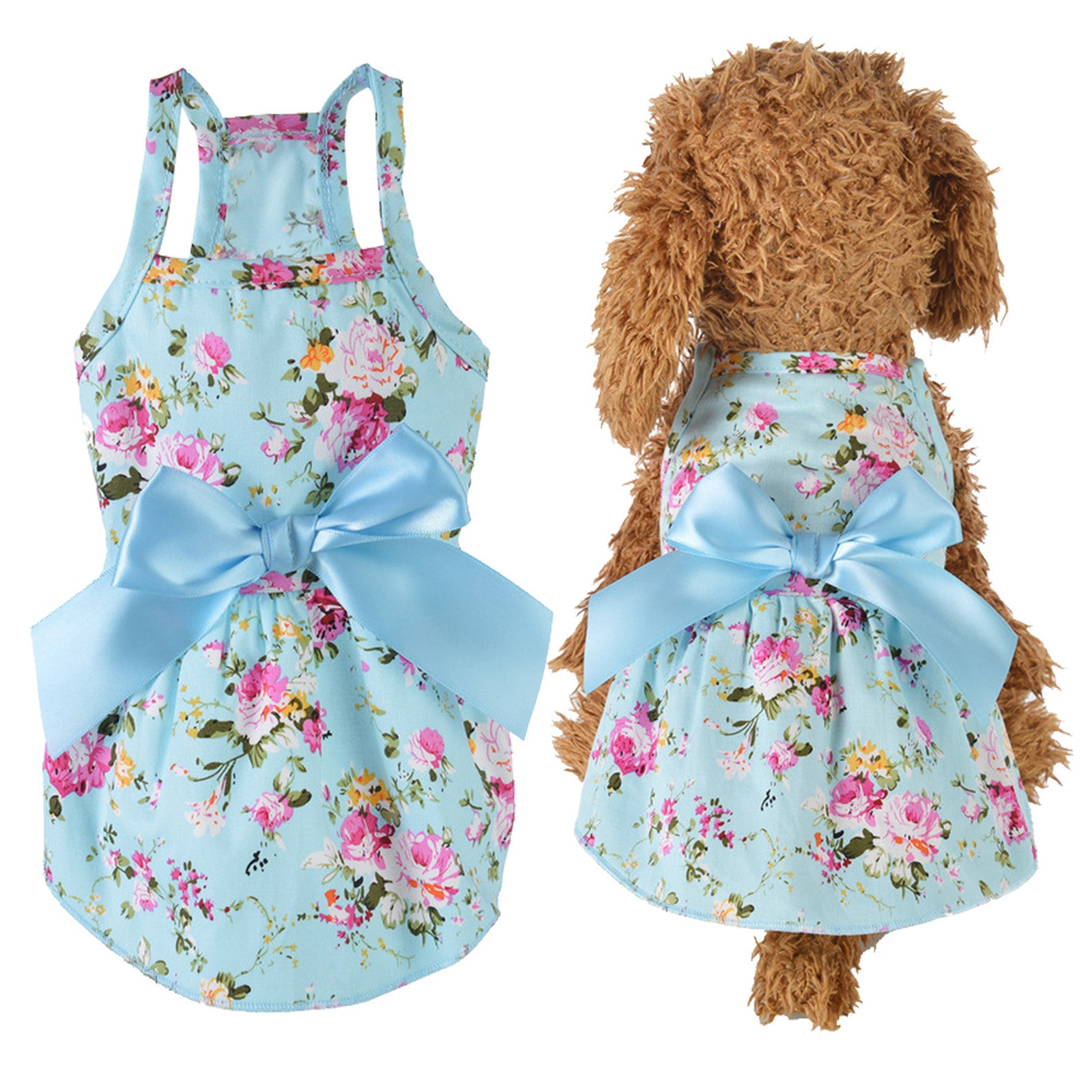 Pet Print Breathable Bow Sleeveless Shirt
