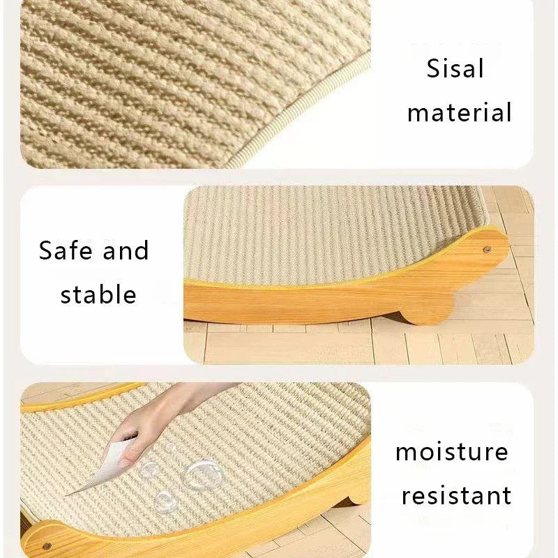 Wooden Cat Scratching Bed