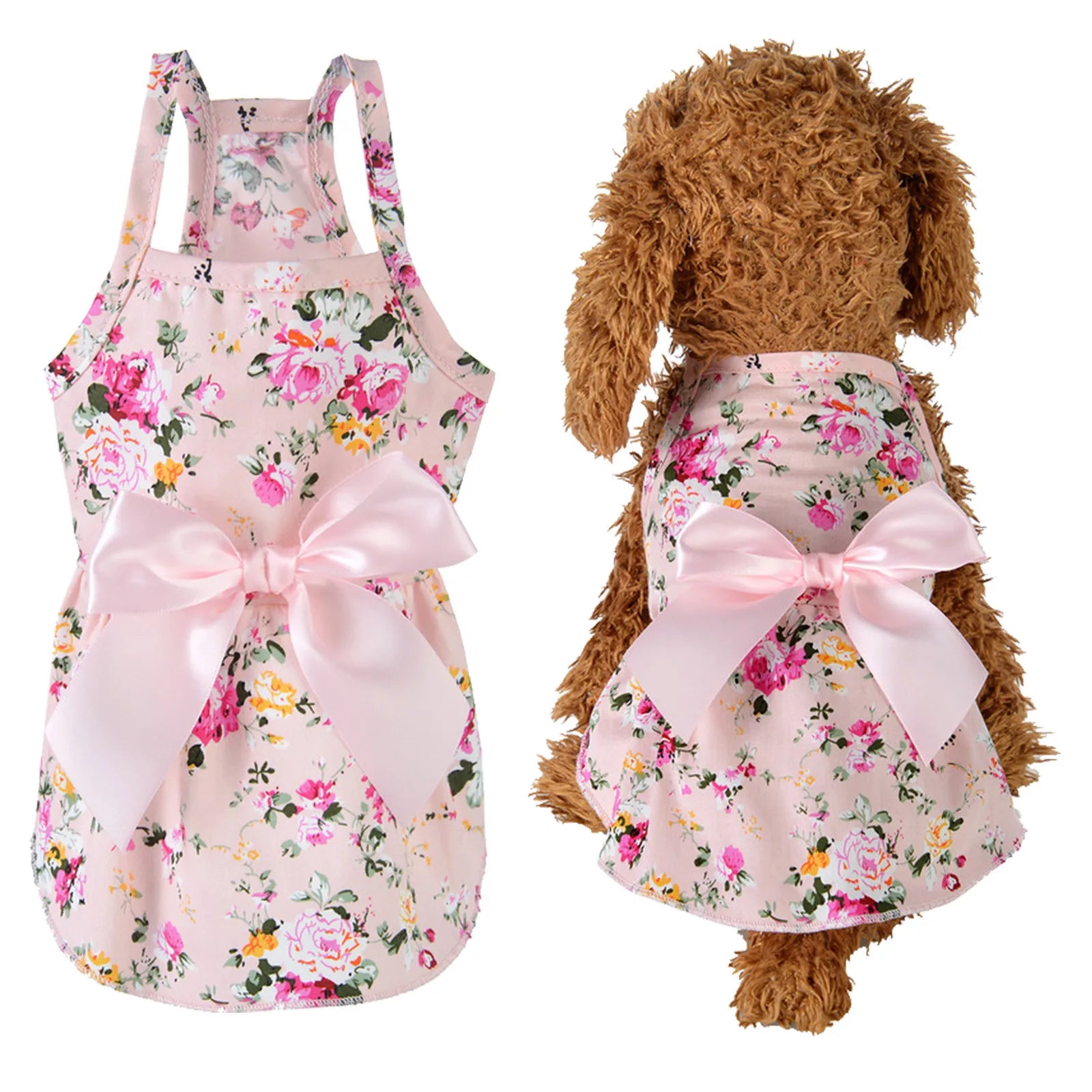 Pet Print Breathable Bow Sleeveless Shirt