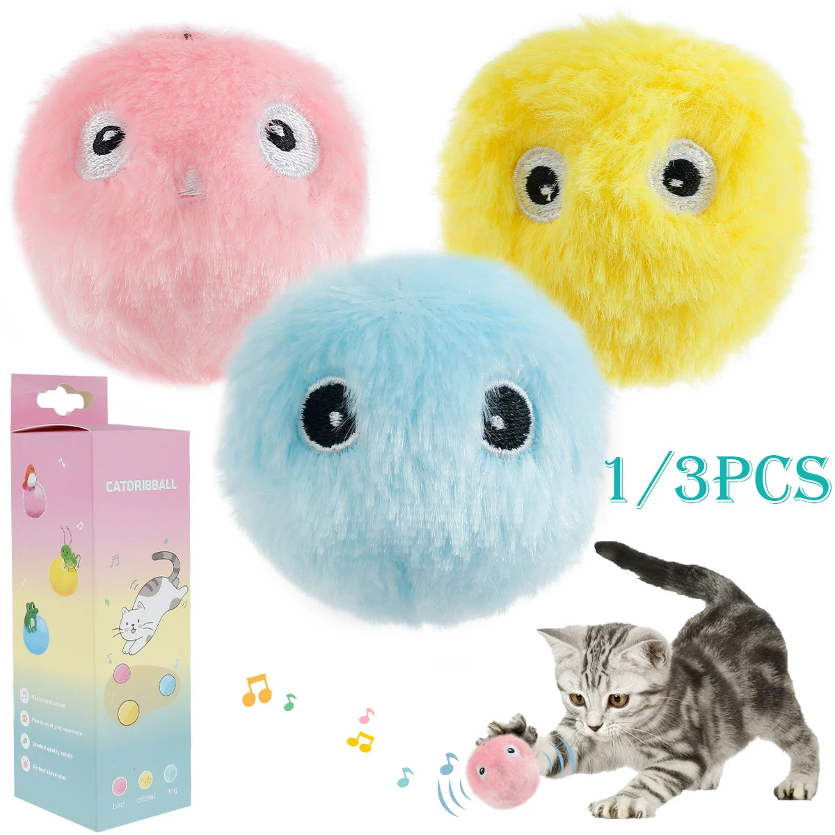 Smart Cat Toys - Faux Fur Ball