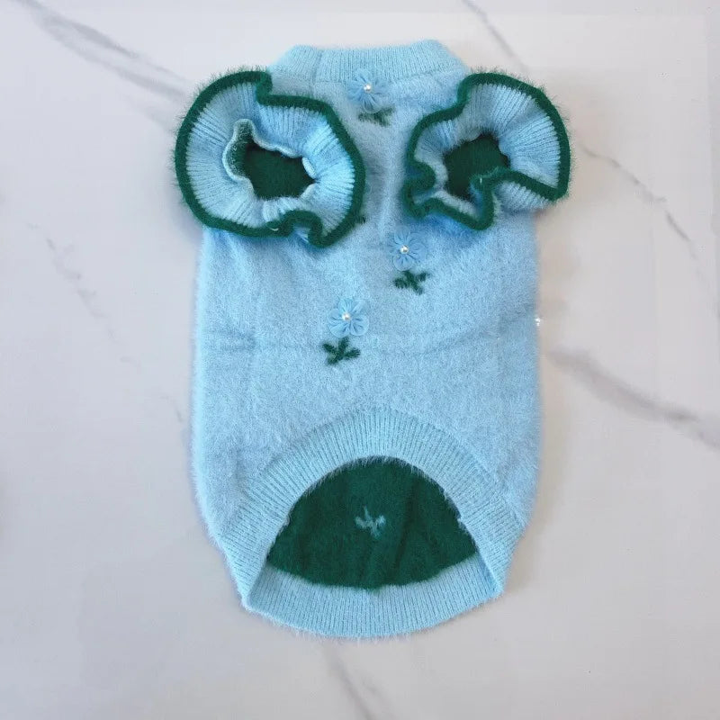 Pet Floral Warm Sweater