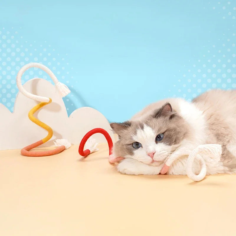 Cat Chew Toys - Interactive Molar Cotton Rope