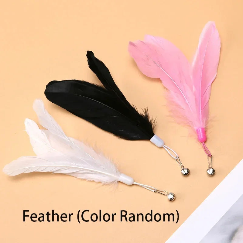 Handheld/ Adsorbable Feather Teaser