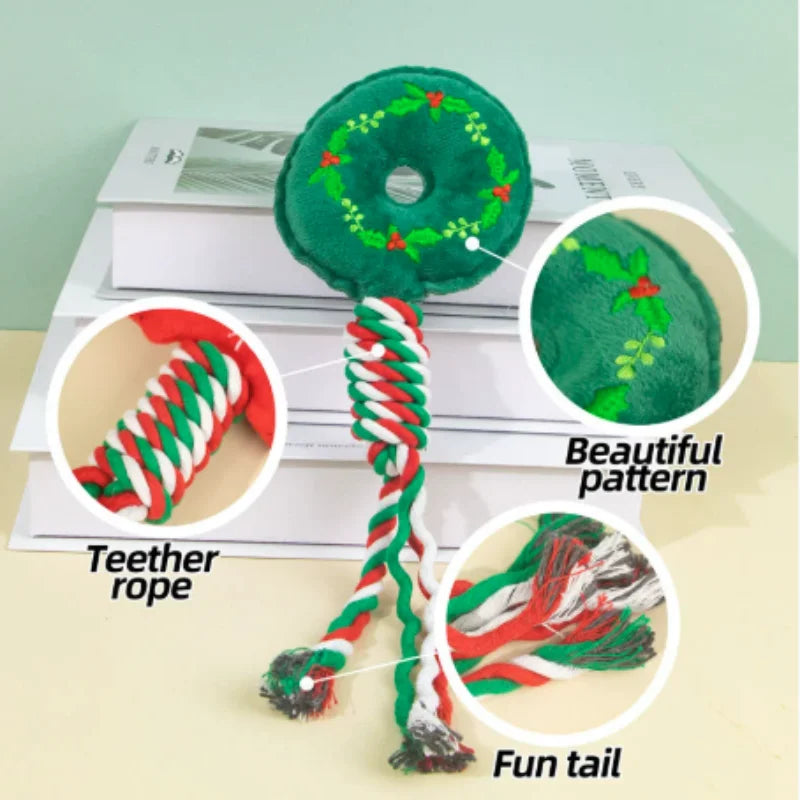 Christmas Dog Squeakey Chew Toys