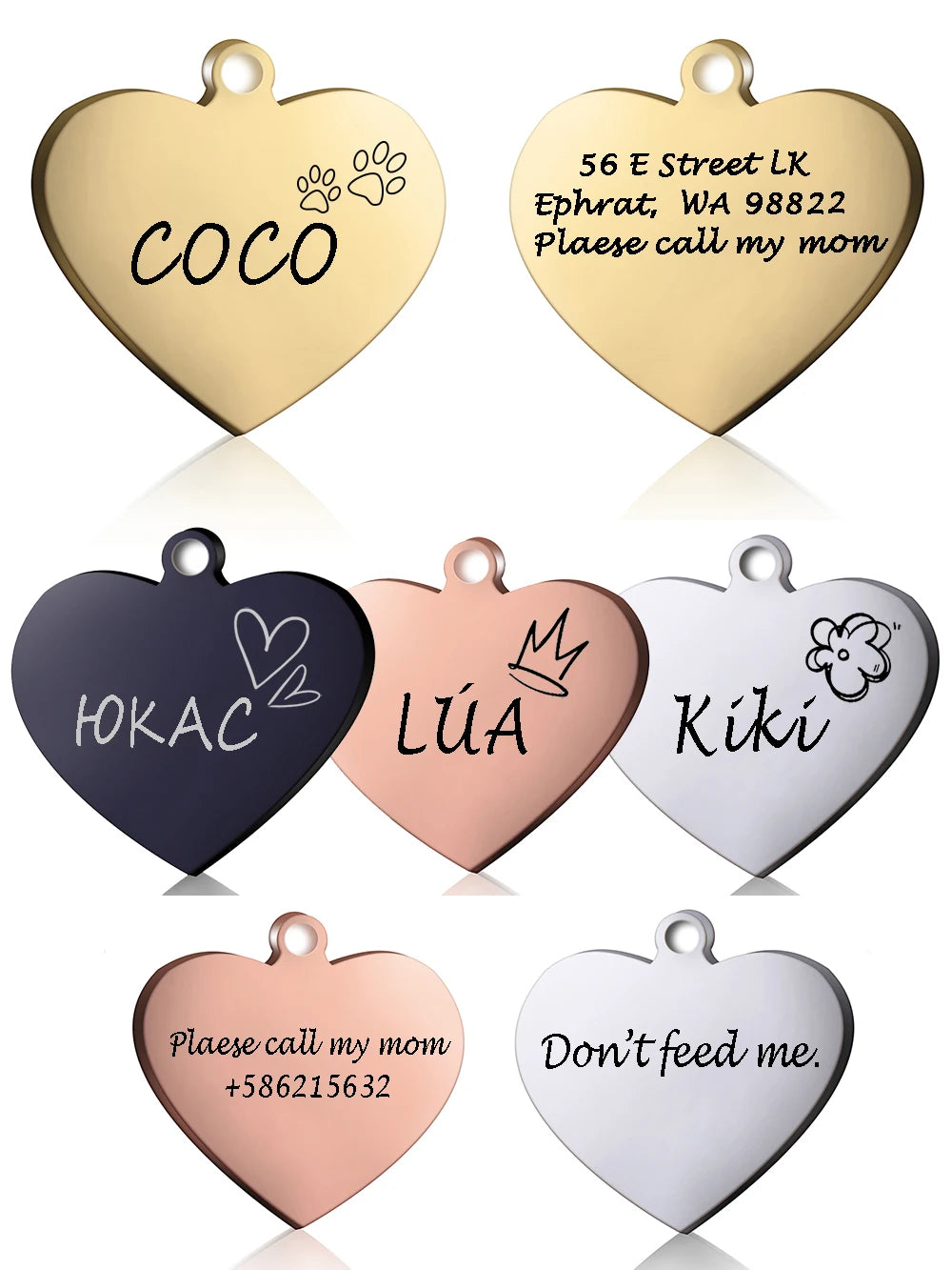 ID Heart Tag - Personalized