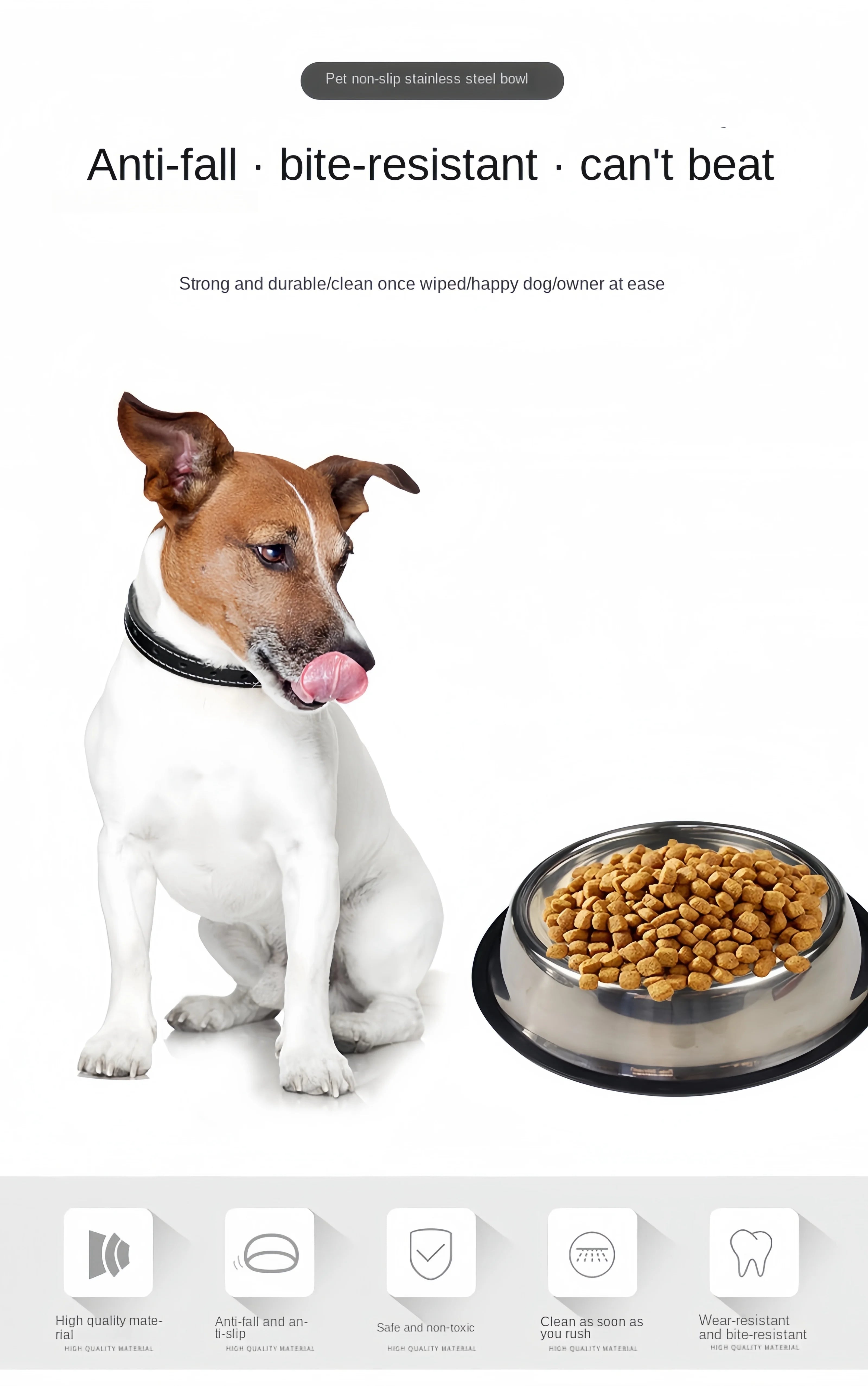 Pet Stainless Steel Feeding Bowl