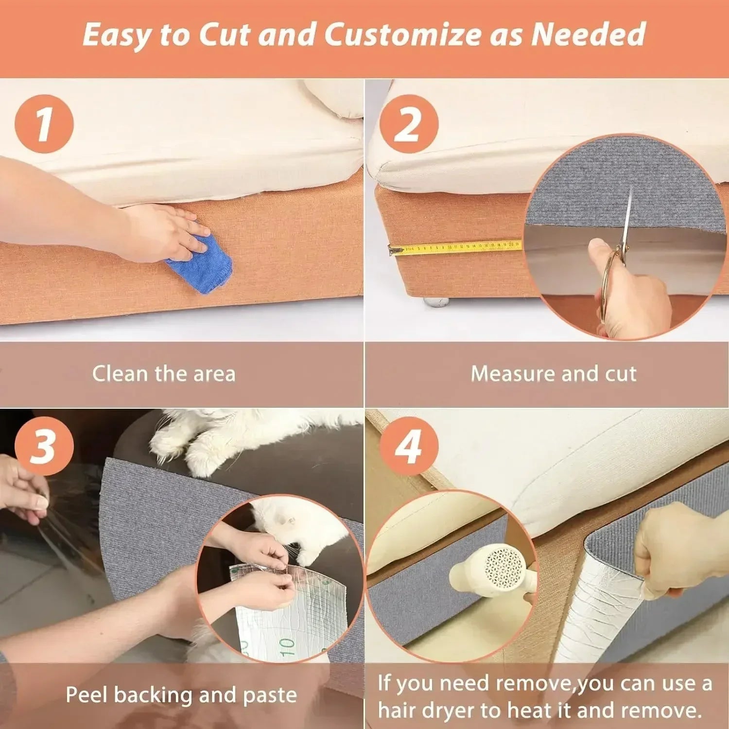 Self-Adhesive Cats Scratch Carpet