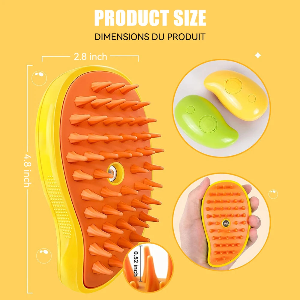 3-in-1 Pet Steamy Brush