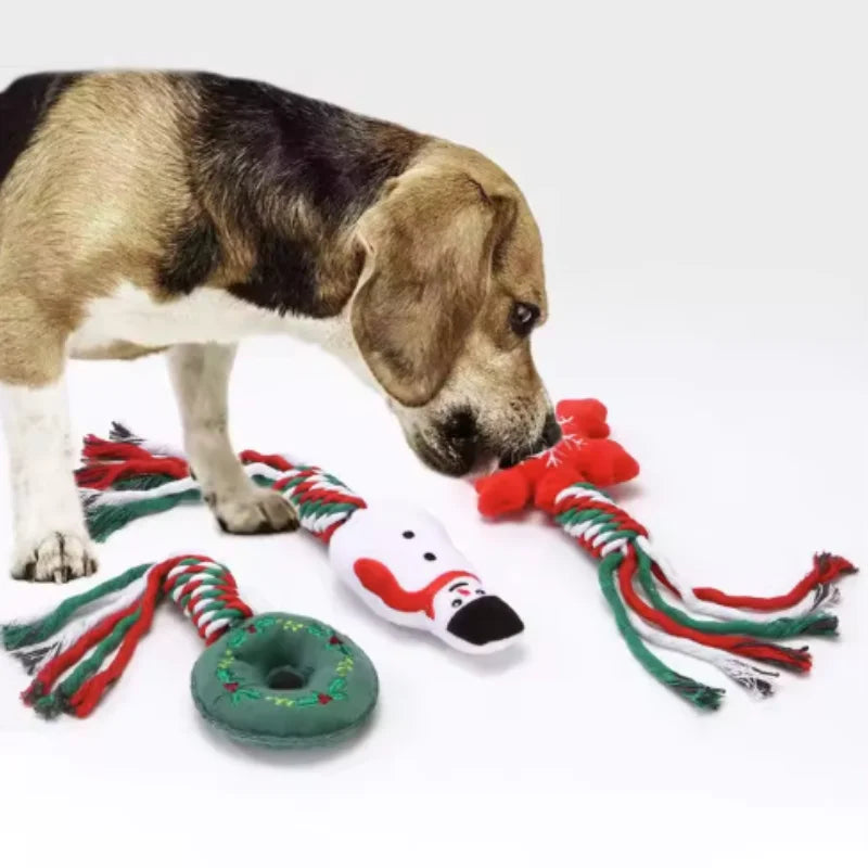 Christmas Dog Squeakey Chew Toys