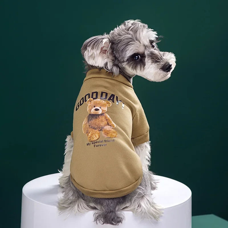 Cute Puppy Sweatshirt - Bear Pattern