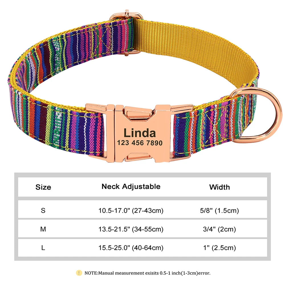 Personalized Dog Collar With Printed ID