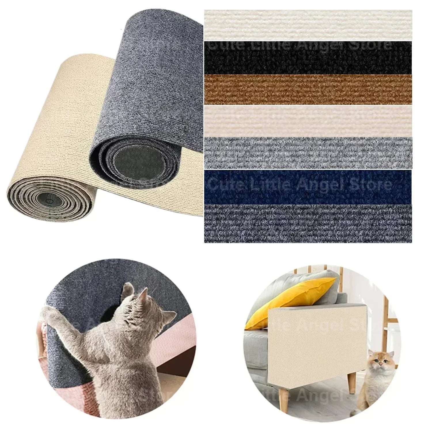 Self-Adhesive Cats Scratch Carpet