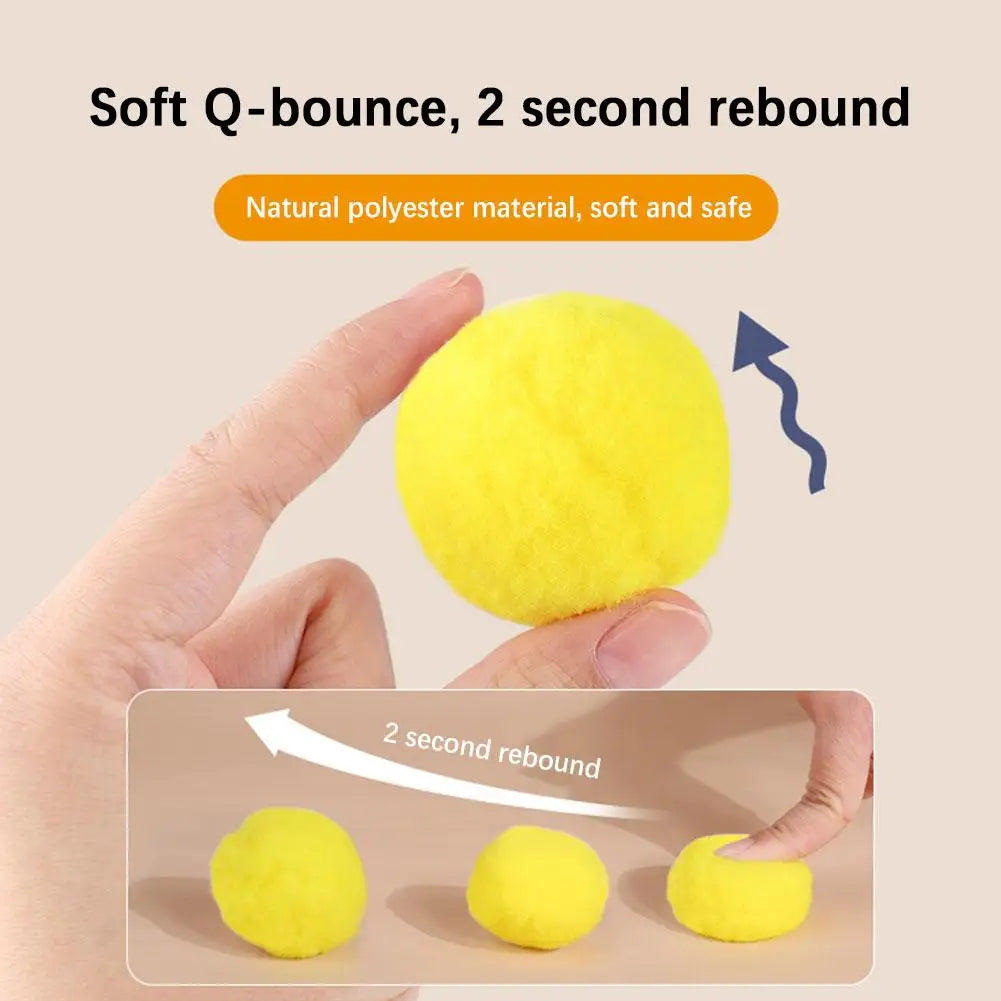 Cat Toys - Mini Shooting Gun With Stretch Plush Balls