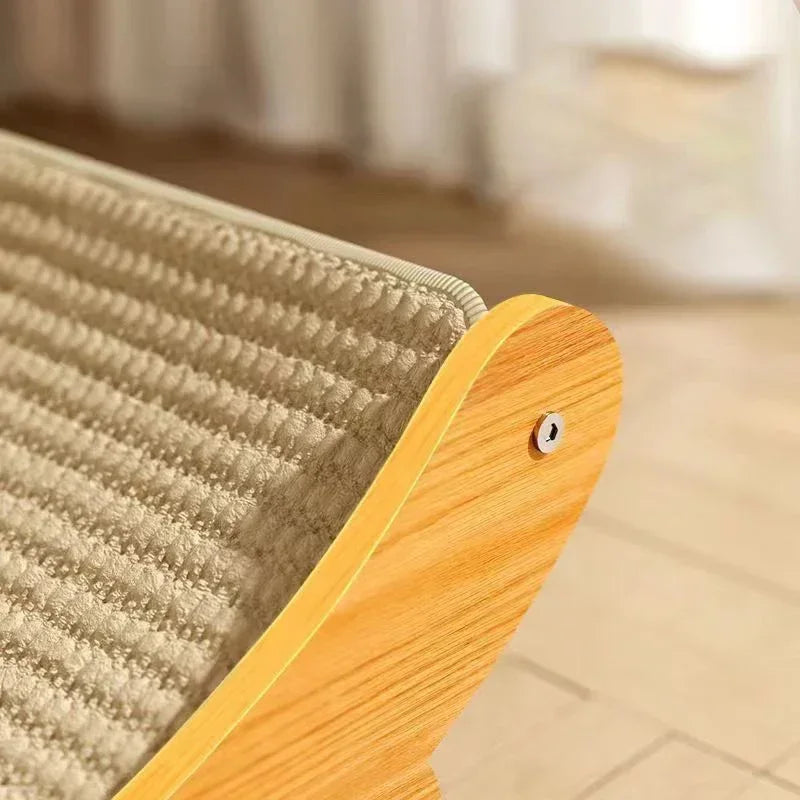 Wooden Cat Scratching Bed