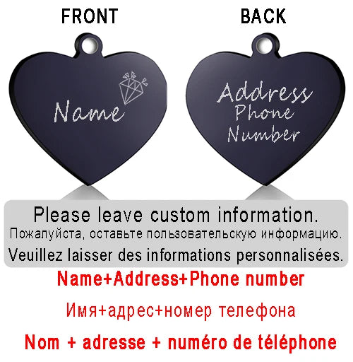 ID Heart Tag - Personalized