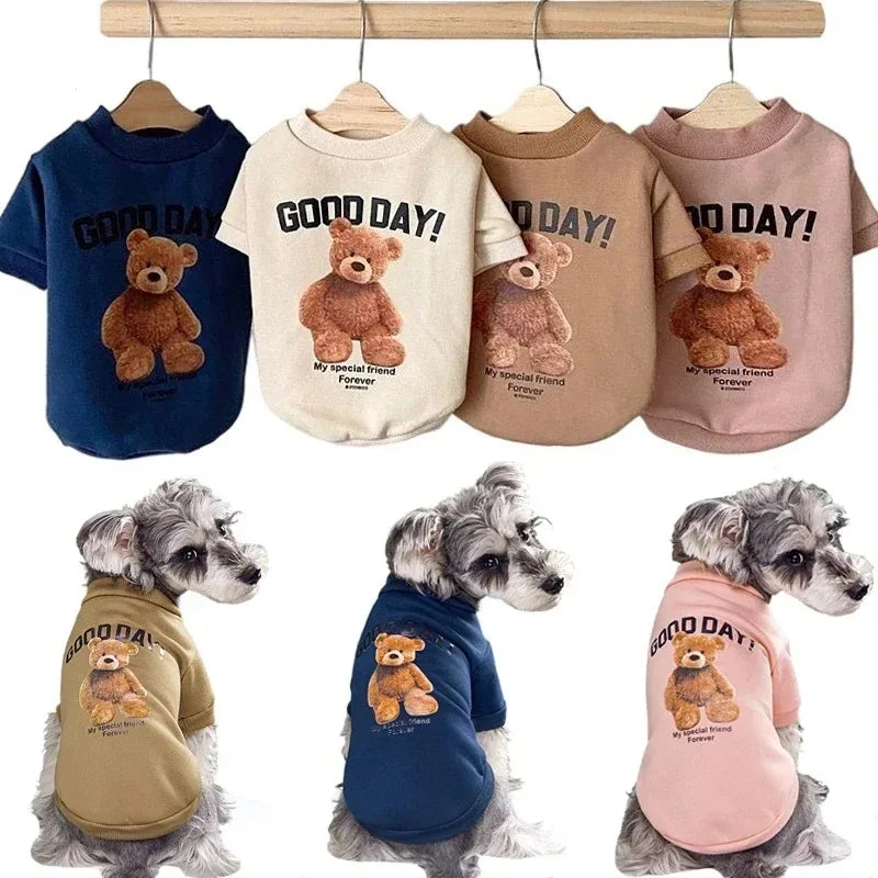 Cute Puppy Sweatshirt - Bear Pattern