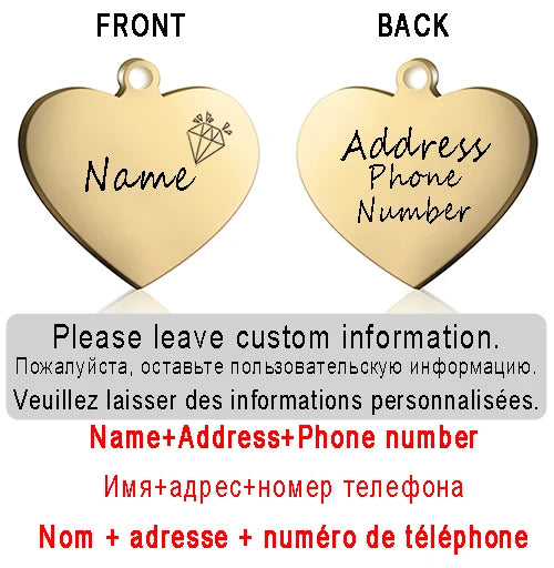 ID Heart Tag - Personalized