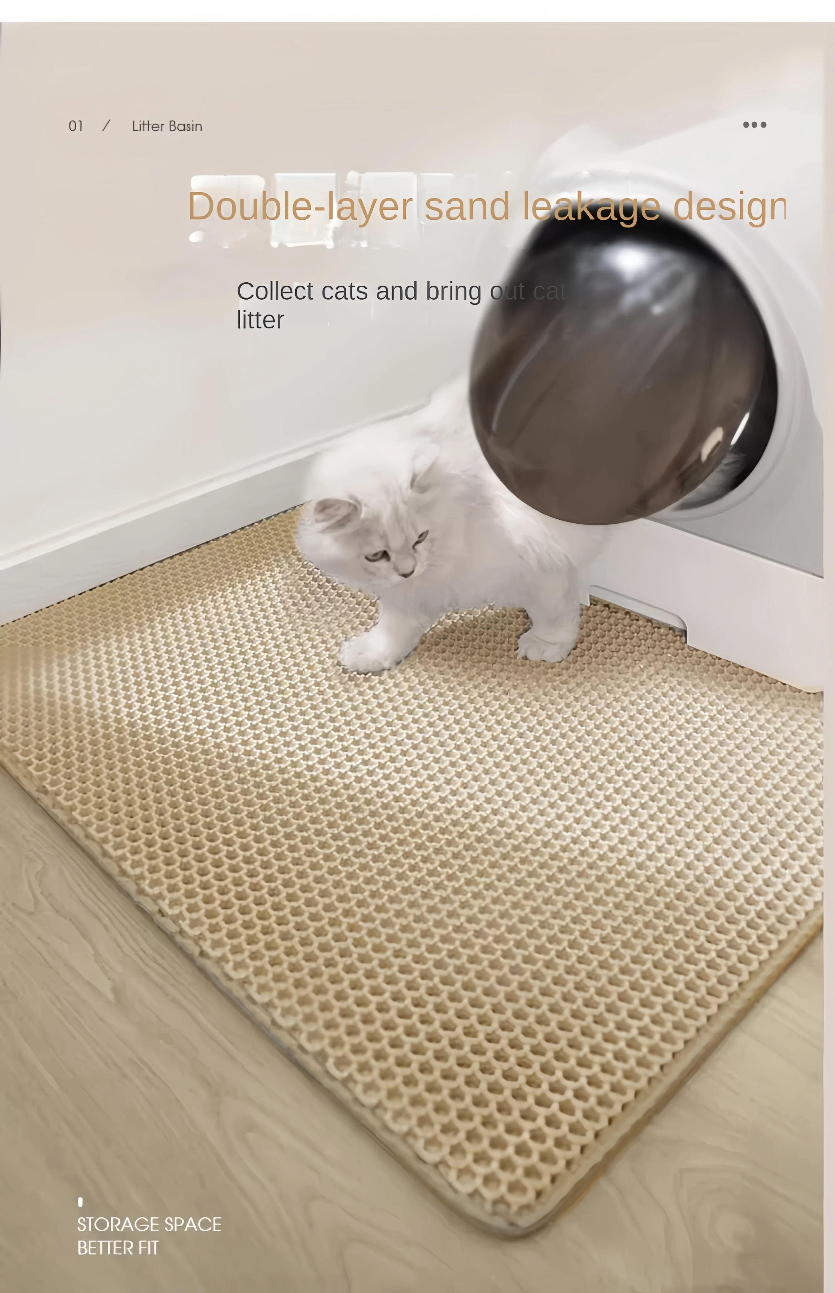 Cat Litter Mat - Waterproof Double Layer