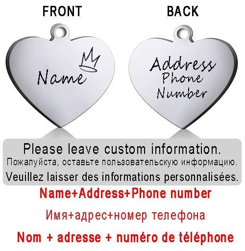 ID Heart Tag - Personalized