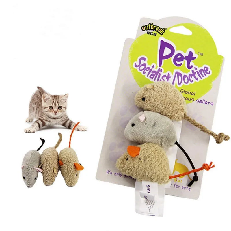 3Pcs New Plush Simulation Mouse