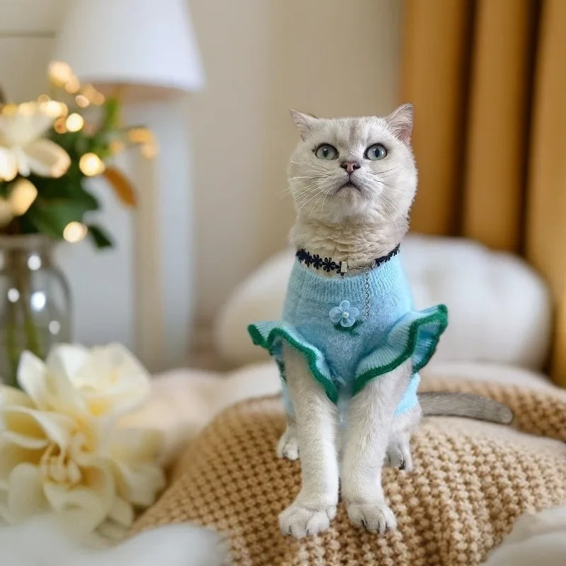 Pet Floral Warm Sweater