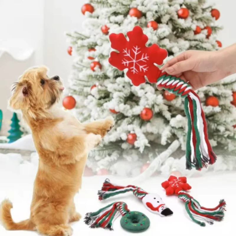 Christmas Dog Squeakey Chew Toys
